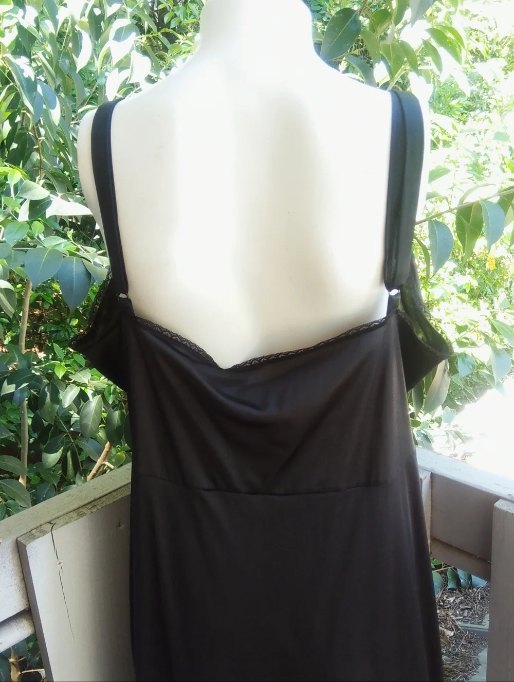 Vintage Black Lace Feminine dark romance babydoll Slip Chemise nightgown - Picture 8 of 8
